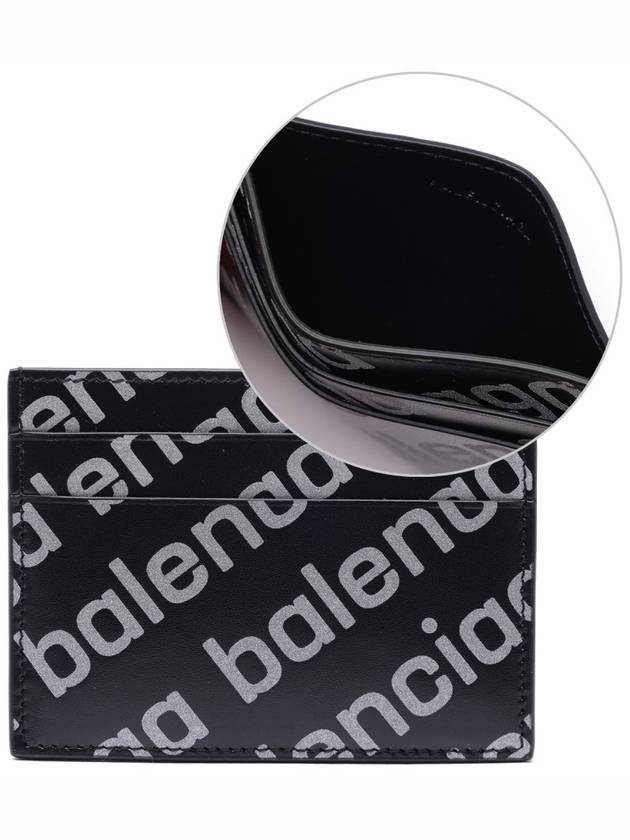 Luxury Balenciaga Trending 2025 All Over Logo Card Wallet Black