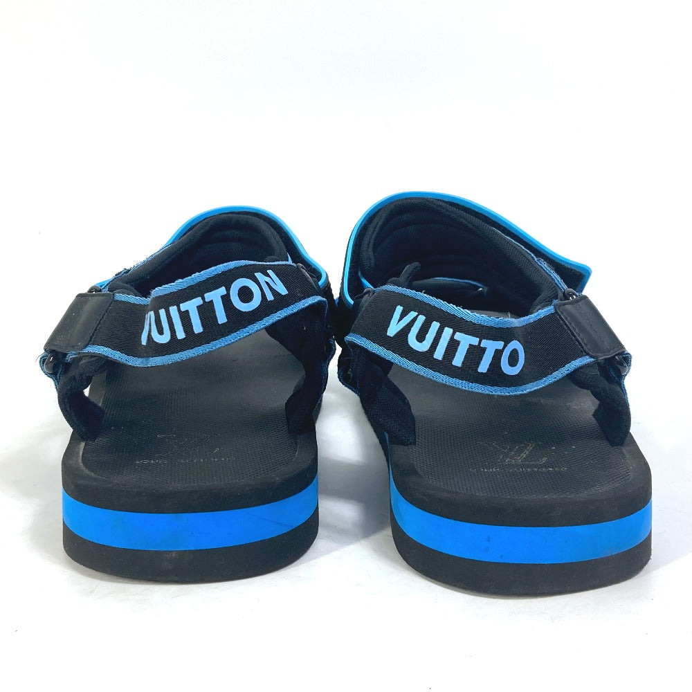 LOUIS VUITTON Sandals 1AA4GJ rubber black logo Panama Line Sandals mens 12