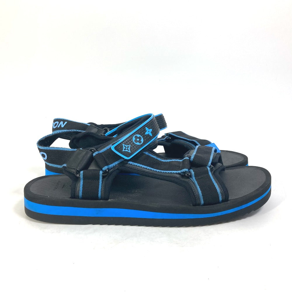 LOUIS VUITTON Sandals 1AA4GJ rubber black logo Panama Line Sandals mens 12