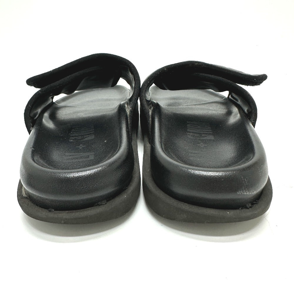 LOUIS VUITTON Sandals leather black NBA collaboration Miami Line Mules mens 6