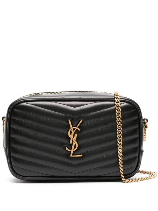 Luxury Saint Laurent Trending 2025 Lou Small Leather Cross Bag Black