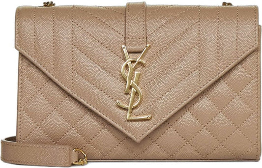 Luxury Saint Laurent Trending 2025 Women's Ysl Bo Mng Envel S Grain D.pou in N.nud/N.nud/N.nud | 600195BOW919832
