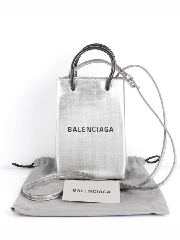 Luxury Balenciaga Trending 2025 Phone holder cross bag silver