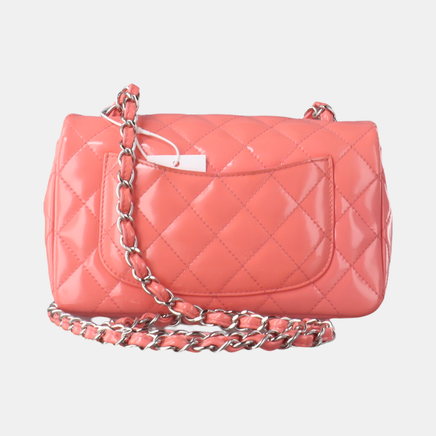 Chanel Classic Flap Mini Pink Patent Leather Silver Hardware, 2015-2016
