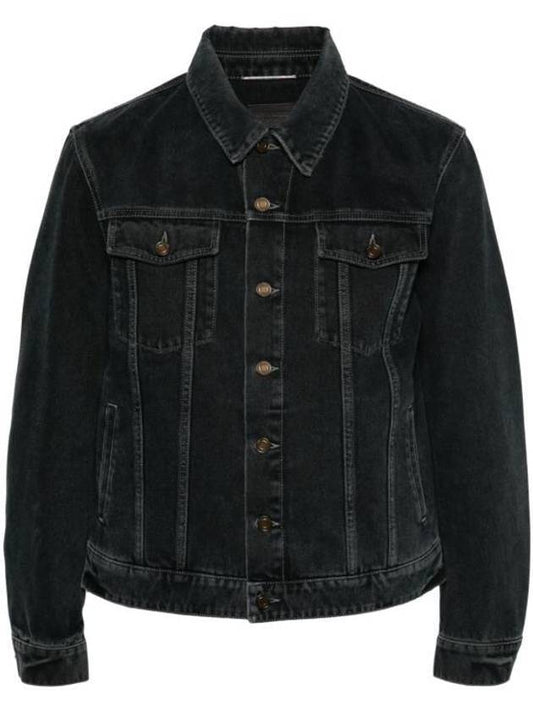 Luxury Saint Laurent Trending 2025 Pocket Denim Jacket Black