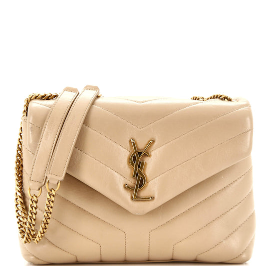 Luxury Saint Laurent Trending 2025 Loulou Shoulder Bag Matelasse Chevron Leather Small
