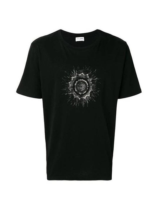 Luxury Saint Laurent Trending 2025 Graphic Logo Print Short Sleeve T-Shirt Black
