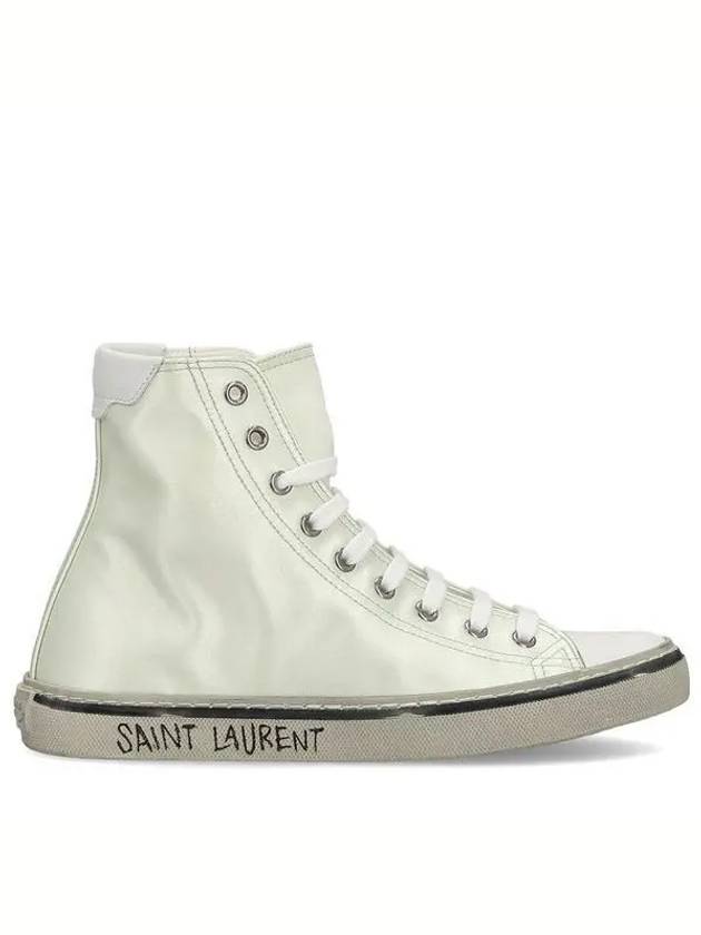 Luxury Saint Laurent Trending 2025 Malibu High Top Sneakers White
