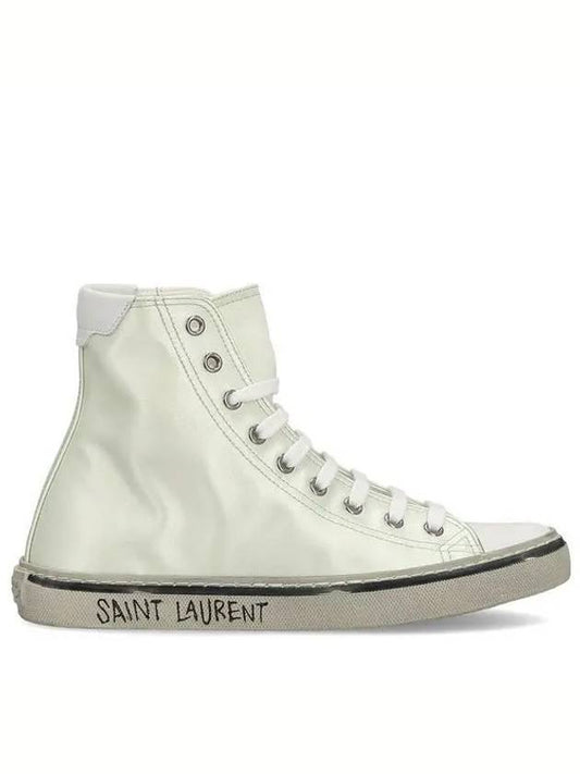 Luxury Saint Laurent Trending 2025 Malibu High Top Sneakers White