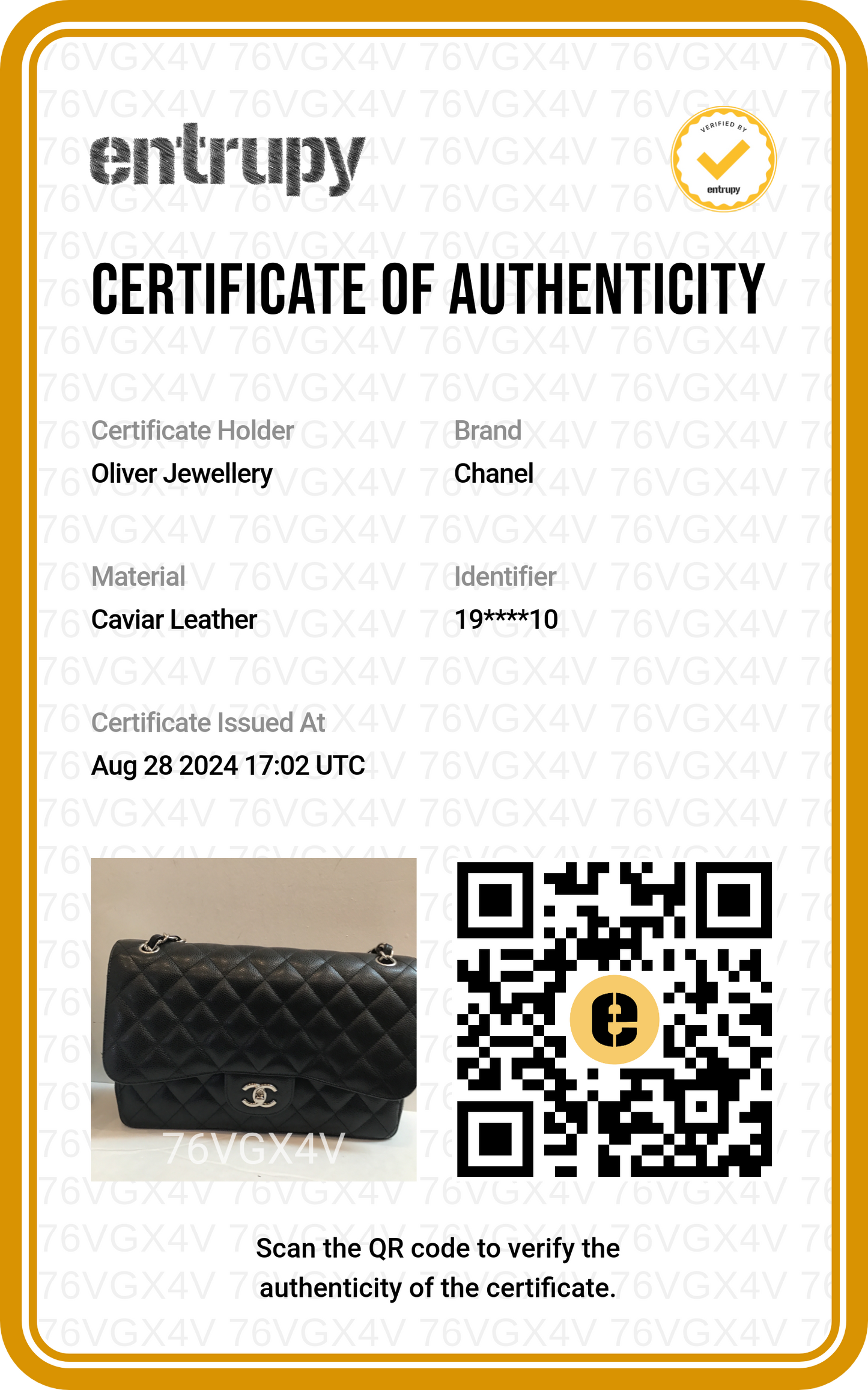Chanel Black Caviar Leather Classic Jumbo Double Flap Bag