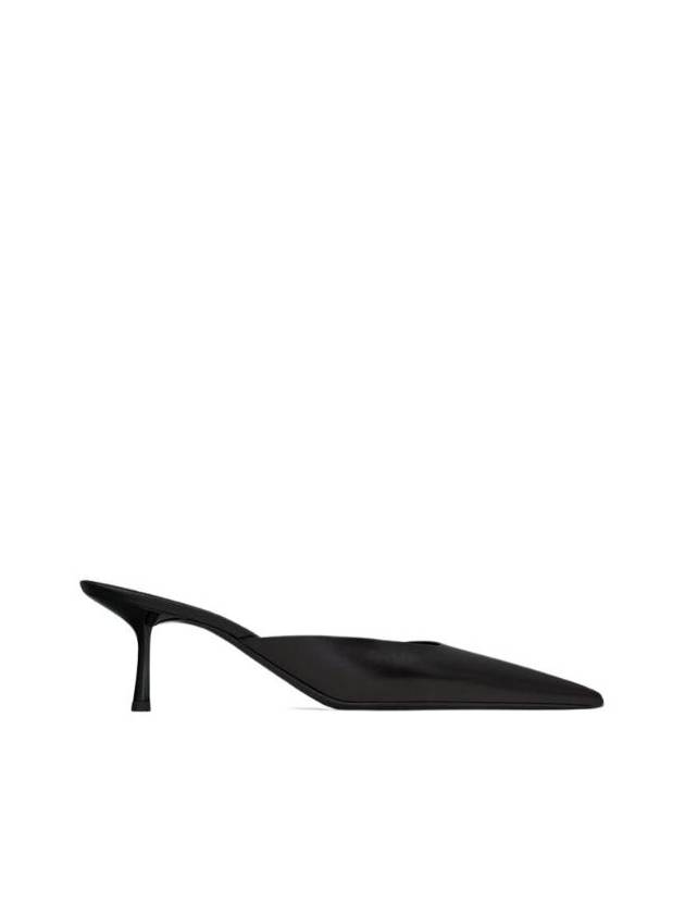 Luxury Saint Laurent Trending 2025 Women's Barbara Smooth Leather Mules Black