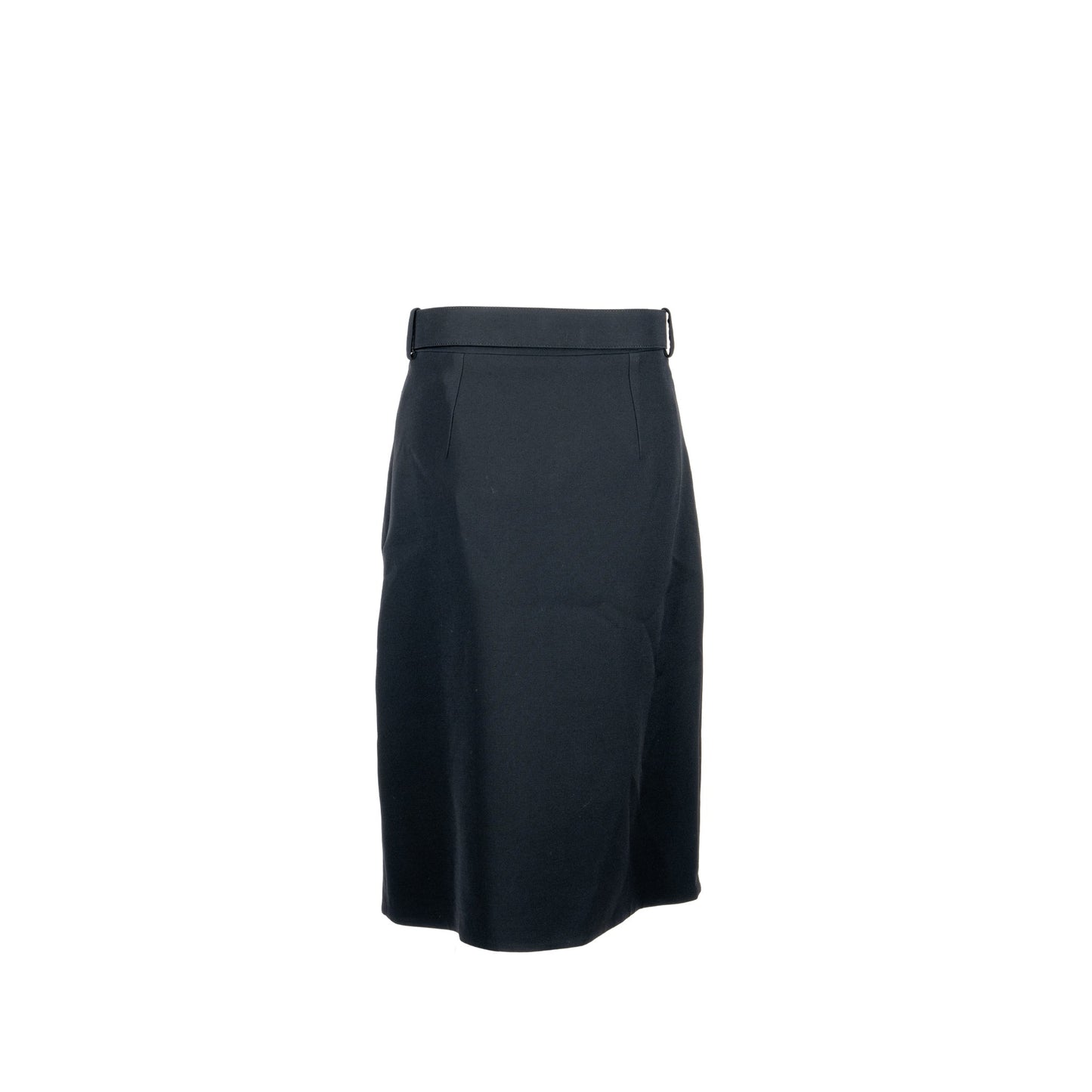 Gucci Size 38 Belt A-Line Skirt Silk/Wool Black