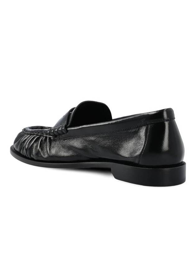 Luxury Saint Laurent Trending 2025 Le Signature Cassandre Logo Plaque Lamb Skin Loafer Black