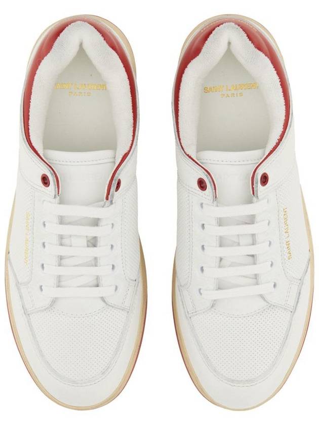 Luxury Saint Laurent Trending 2025 Logo Calf Leather Low Top Sneakers White