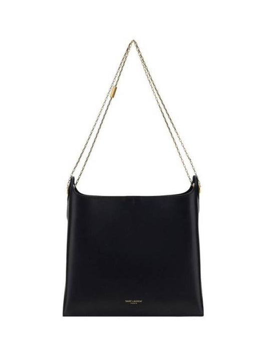 Luxury Saint Laurent Trending 2025 Logo Print Shoulder Bag Black