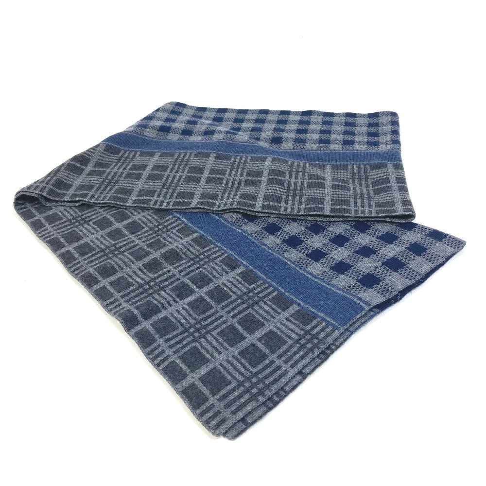 LOUIS VUITTON Scarf M74955 wool gray Escharp tartan check mens