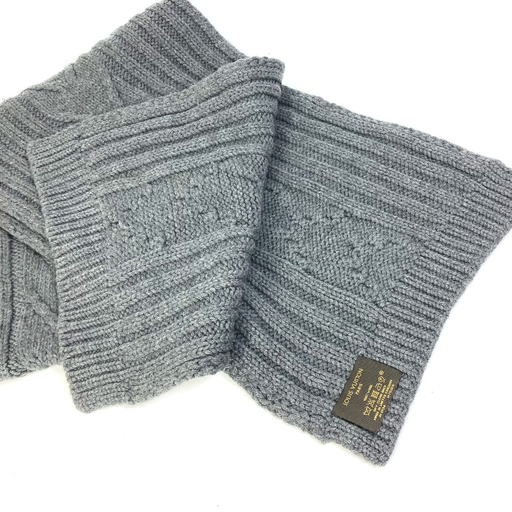 LOUIS VUITTON Scarf M75369 wool gray Echarpe Climber V Women