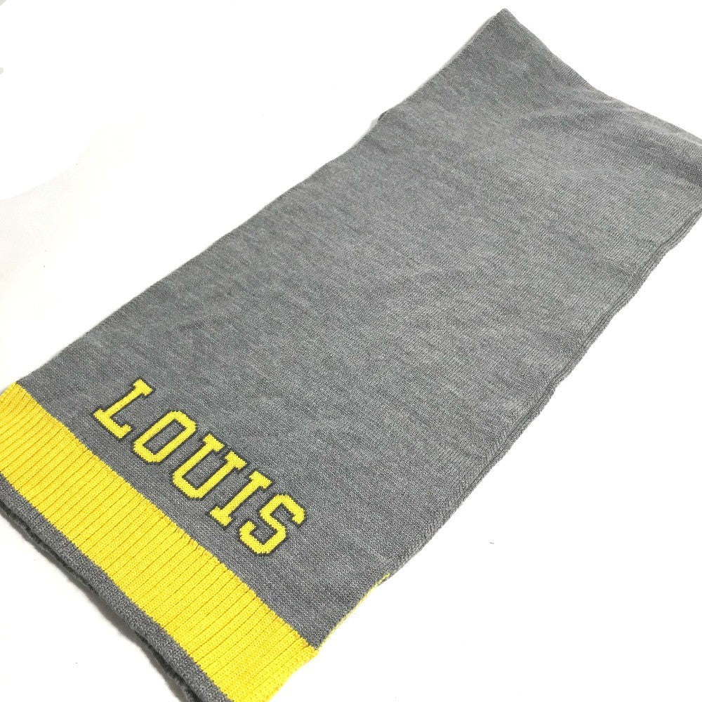 LOUIS VUITTON Scarf M71230 wool yellow Esharup Louis mens