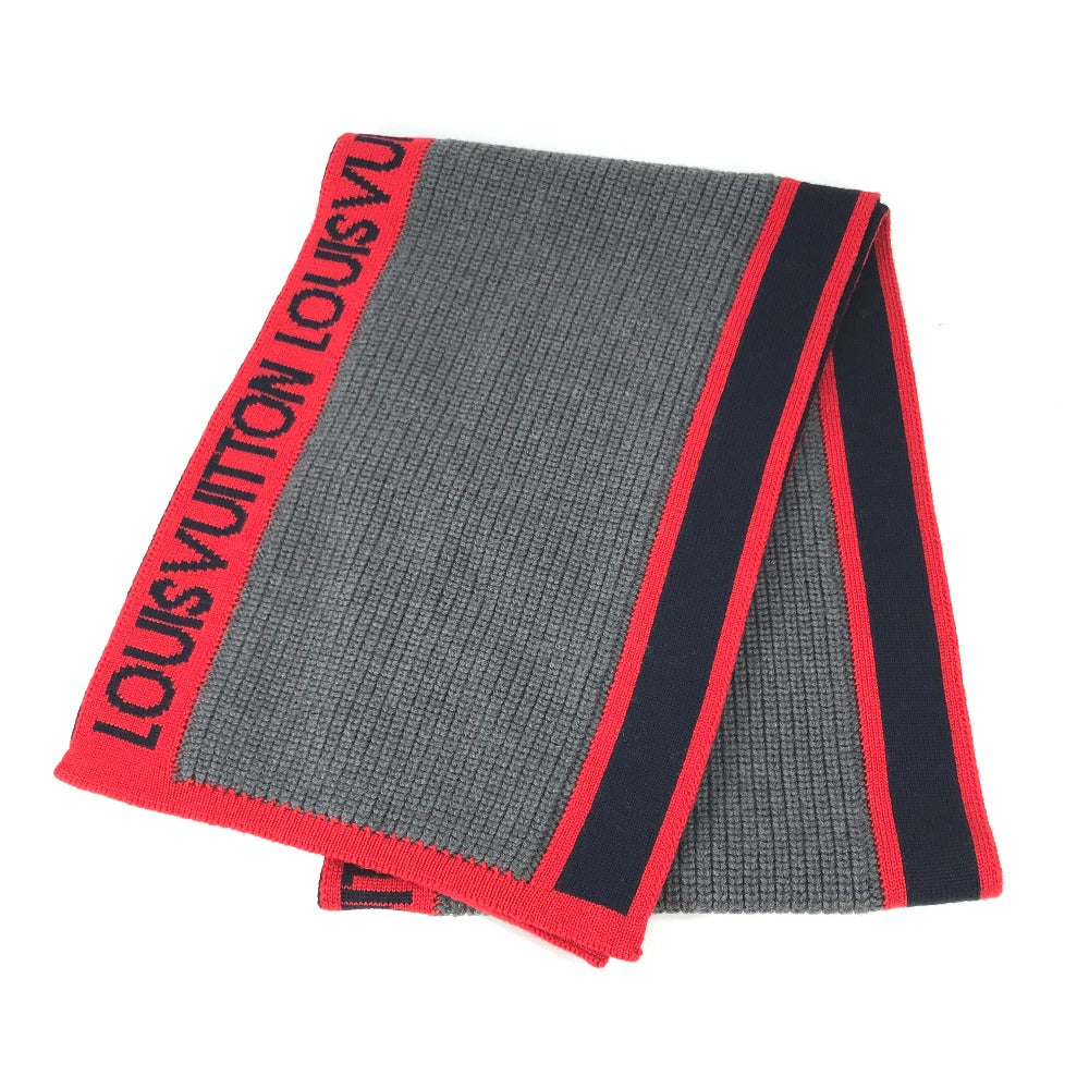 LOUIS VUITTON Scarf M71255 wool gray Escharp LV Generation mens