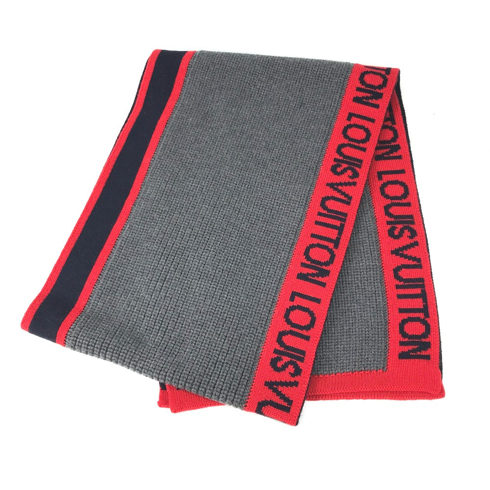 LOUIS VUITTON Scarf M71255 wool gray Escharp LV Generation mens