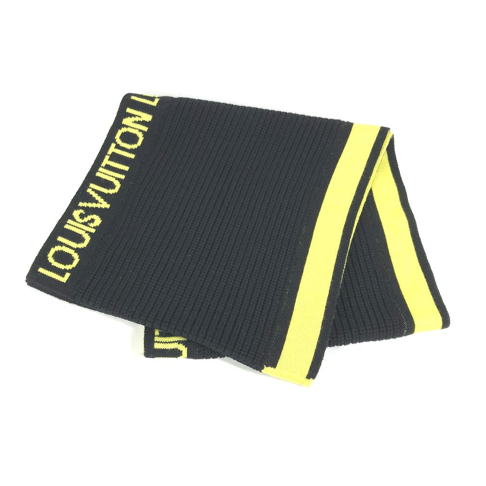 LOUIS VUITTON Scarf MP2238 wool black Snood logo mens
