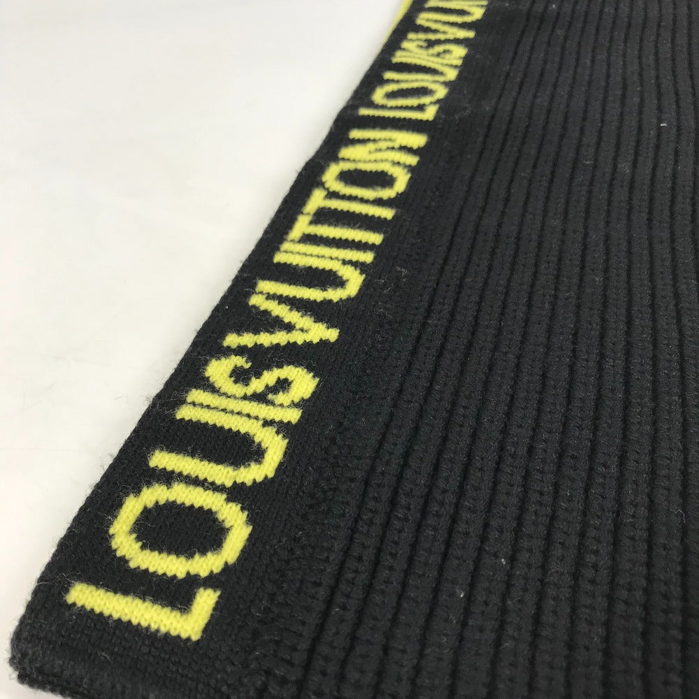 LOUIS VUITTON Scarf MP2238 wool black Snood logo mens