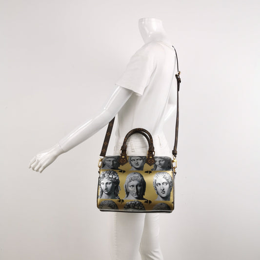 Louis Vuitton Speedy 25 Bandouliere Fornasetti Museum Gold