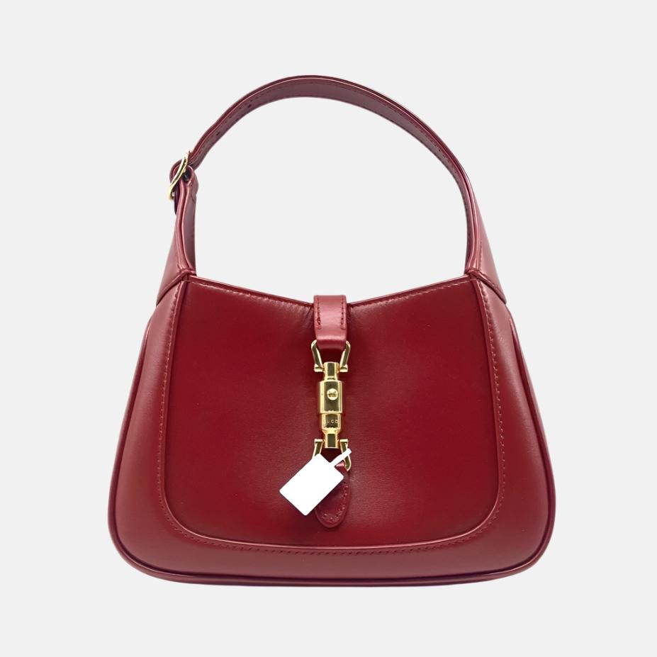 Gucci Jackie 1961 Mini Red Burgundy Leather Bag