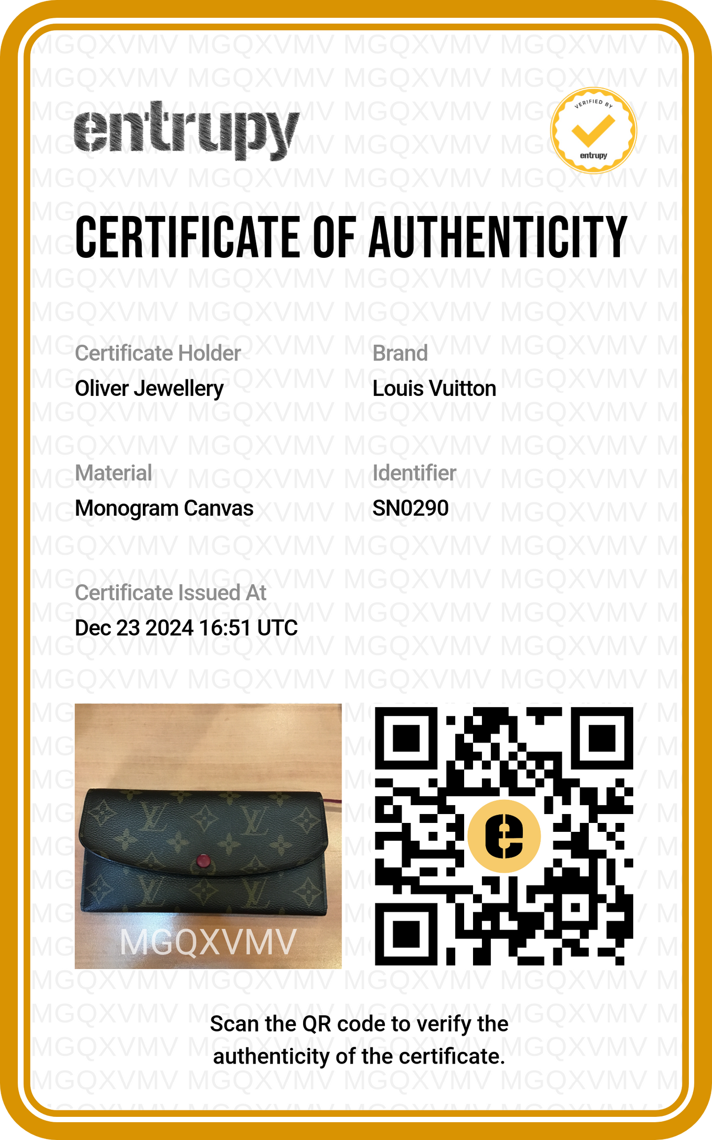 Louis Vuitton Monogram Emilie Wallet