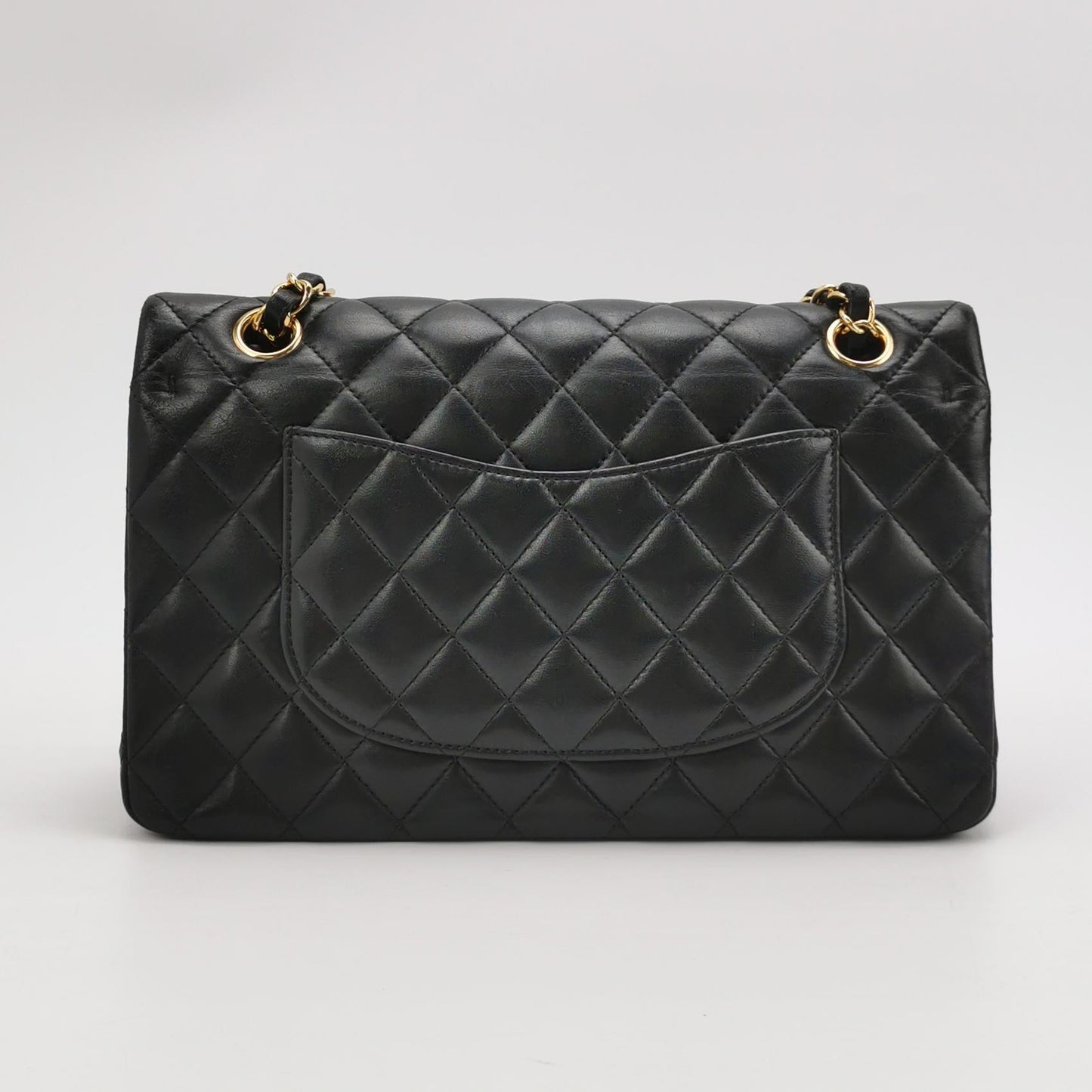Chanel Timeless Classic Flap Medium Black Lambskin Leather Gold Hardware 2019