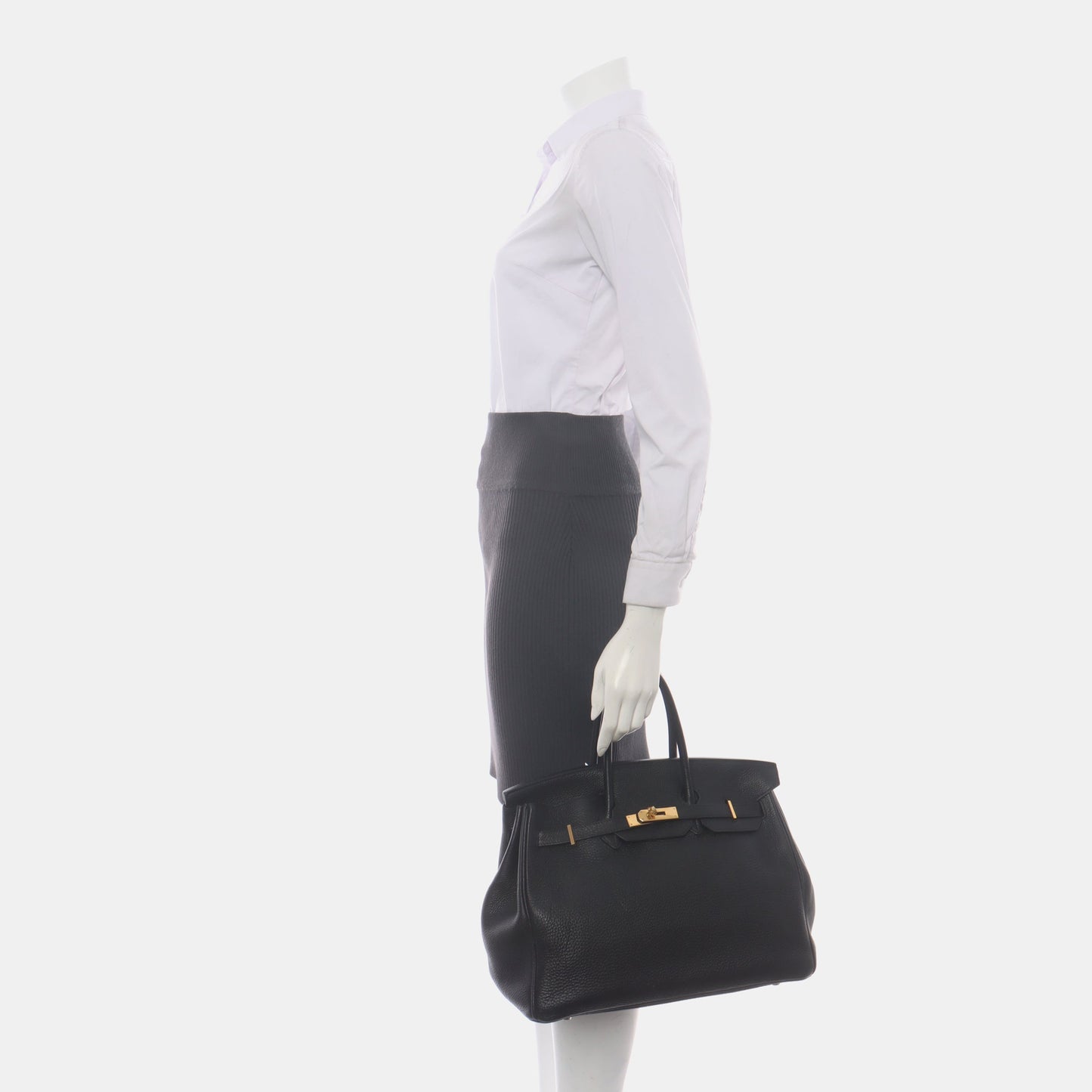Hermes Birkin 35 Recolored Black Togo Calfskin Leather Gold-tone Hardware 2010