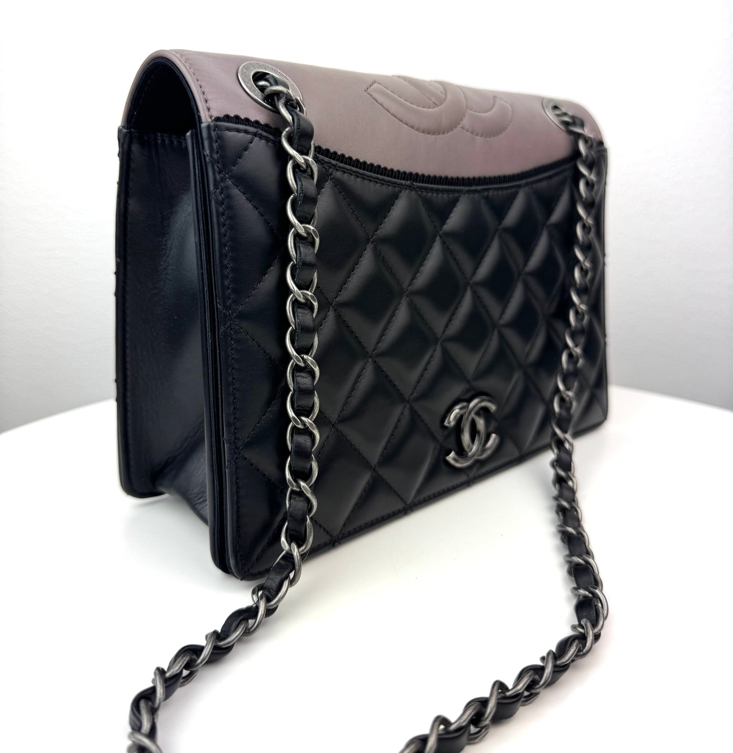 Chanel Calfskin Quilted Ballerine Flap Black
