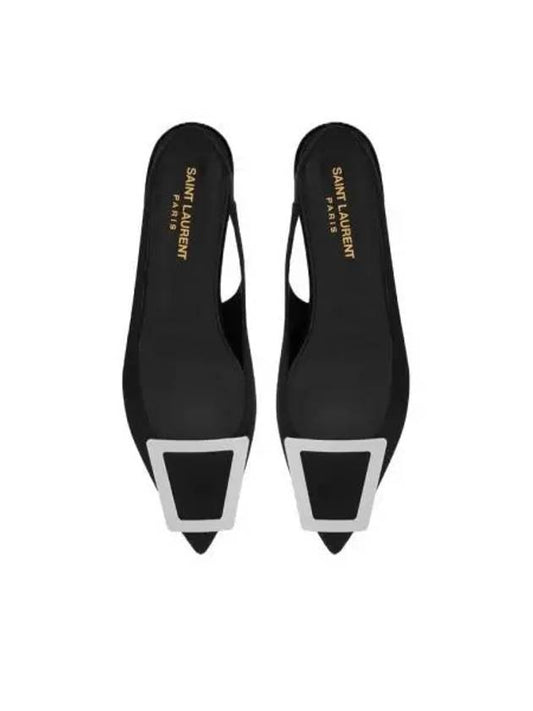 Luxury Saint Laurent Trending 2025 Women's Maxine Slingback Flats Black
