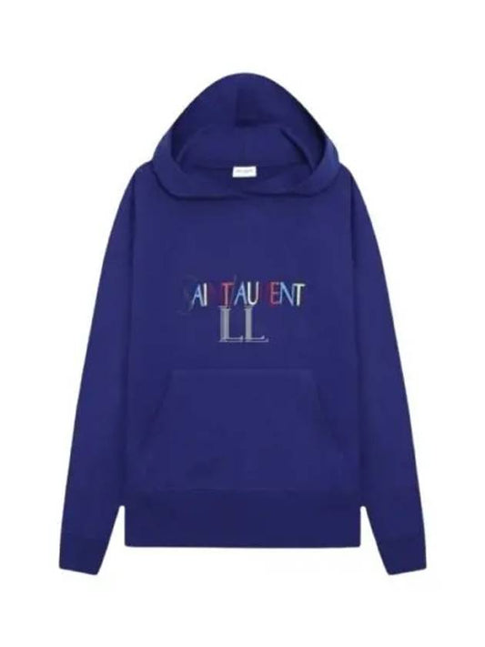 Luxury Saint Laurent Trending 2025 Women's Logo Hoodie Blue