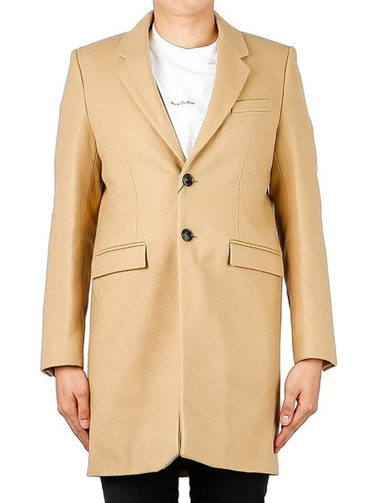 Luxury Saint Laurent Trending 2025 Men's Two Button Wool Single Coat Beige