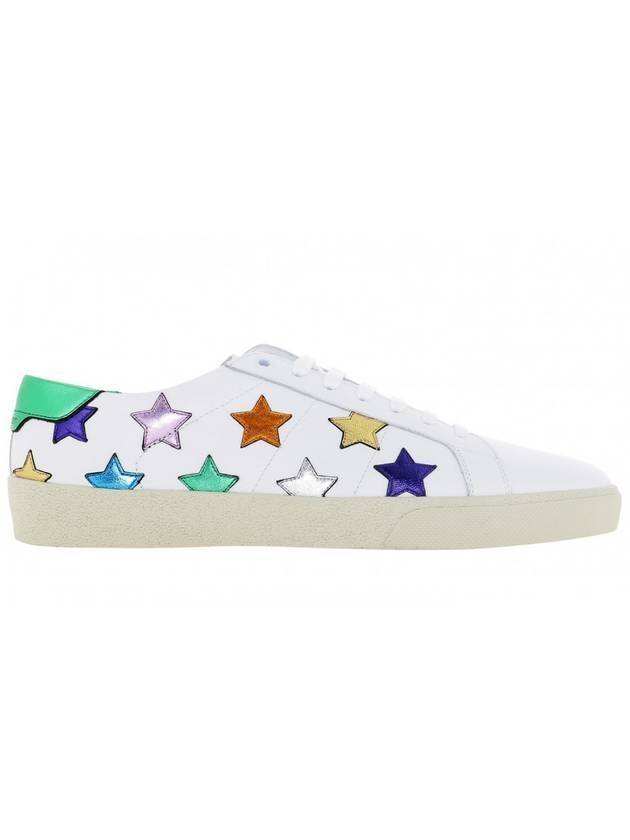 Luxury Saint Laurent Trending 2025 Women's California Multimetal Star Low Top Sneakers White