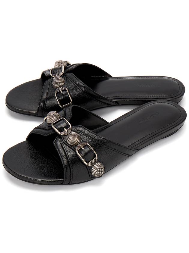 Luxury Balenciaga Trending 2025 Cagole Flat Slipper Black