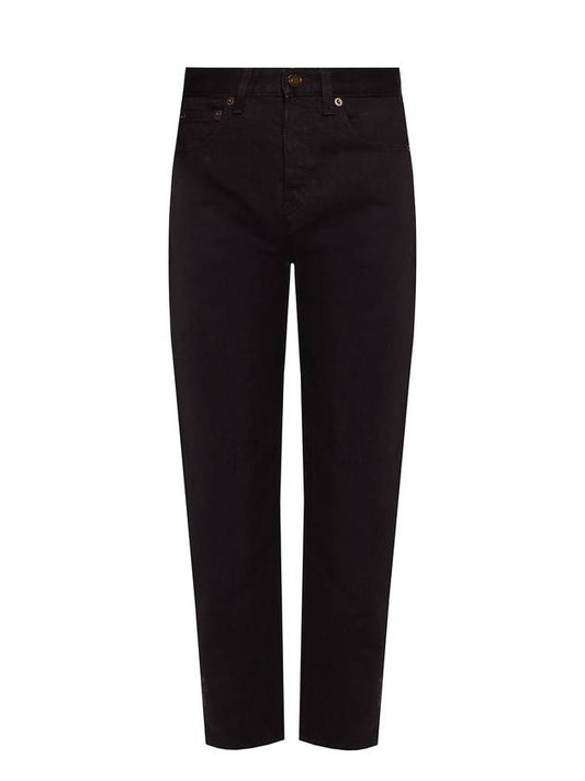 Luxury Saint Laurent Trending 2025 Women's Cotton High Waist Pants Black