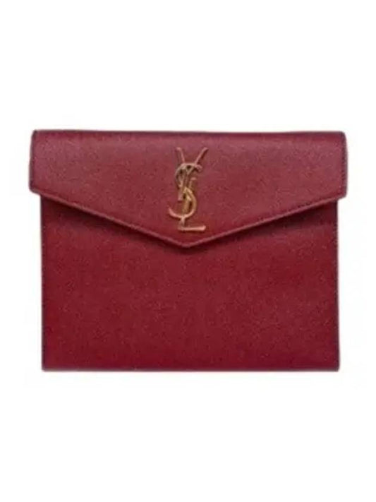 Luxury Saint Laurent Trending 2025 Envelope Uptown Baby Clutch Bag Burgundy
