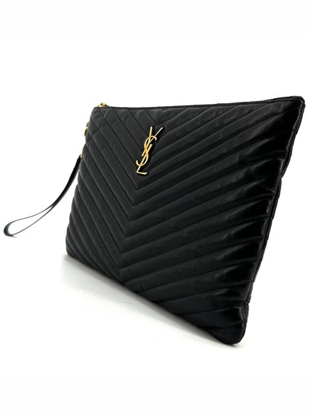 Luxury Saint Laurent Trending 2025 Monogram silver clutch new medium 559193