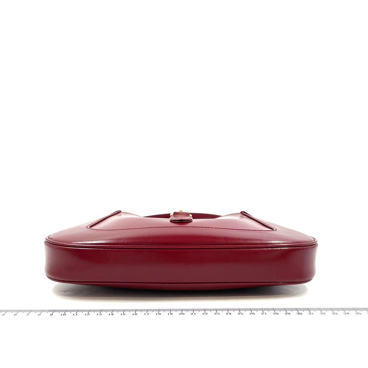 Gucci Jackie 1961 Small Burgundy Red Leather Bag with Adjustable Strap