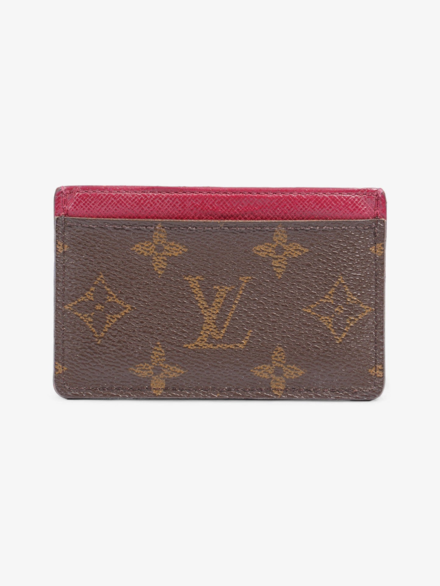 Louis Vuitton Porte Cartes Monogram / Fuschia Coated Canvas