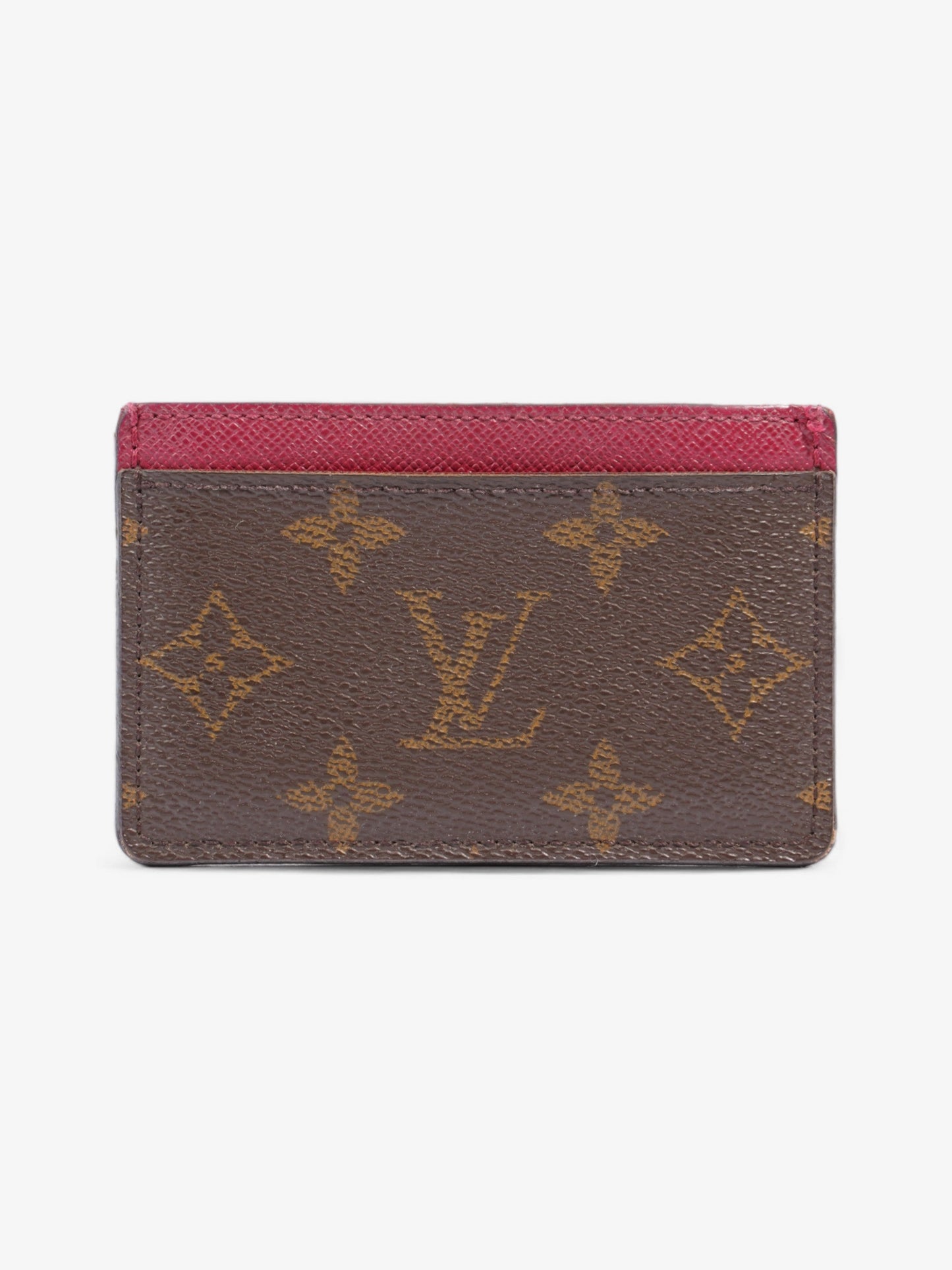 Louis Vuitton Porte Cartes Monogram / Fuschia Coated Canvas