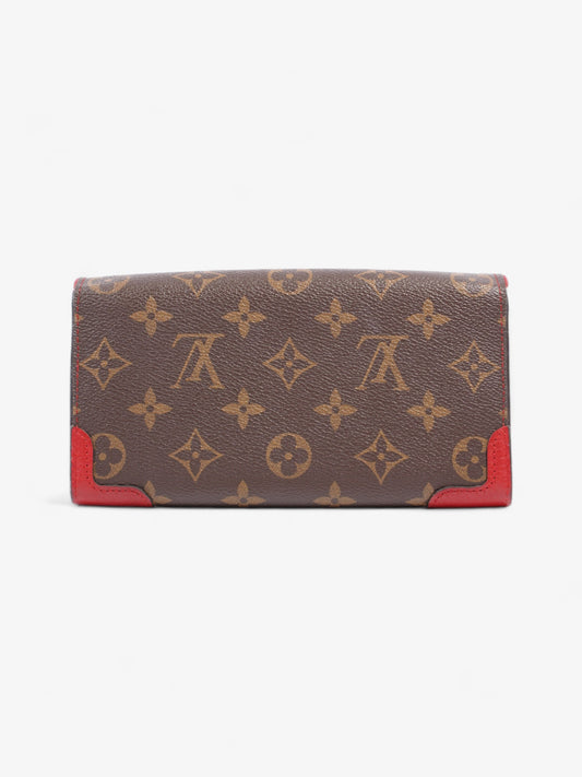 Louis Vuitton Portefeuille Sarah Retiro Monogram / Red Coated Canvas