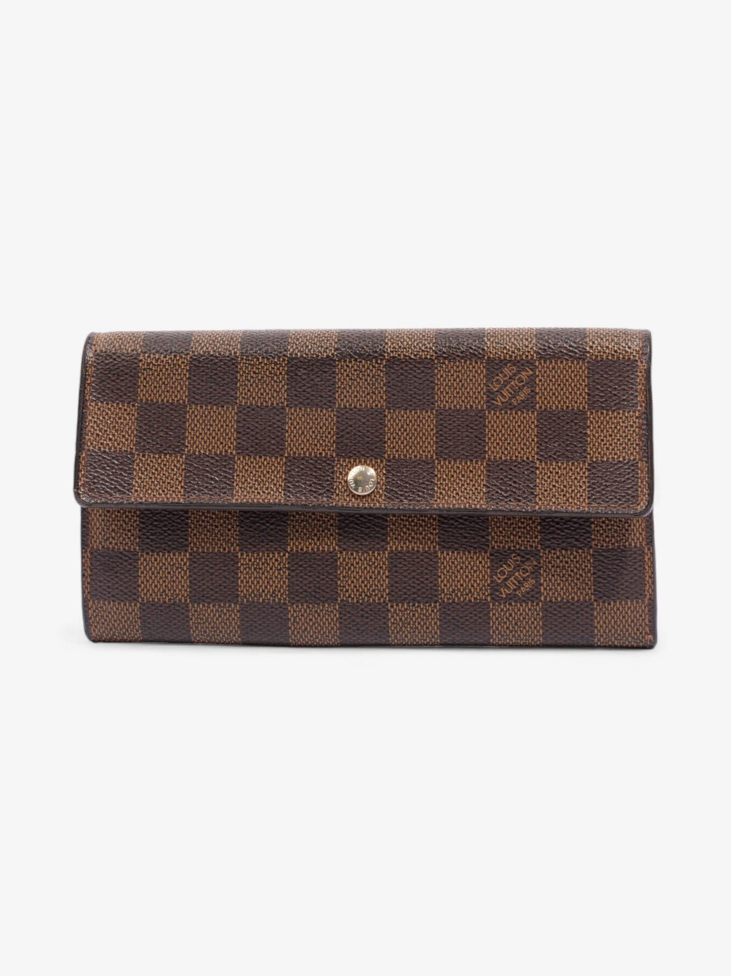 Louis Vuitton Sarah Wallet Damier Ebene Coated Canvas