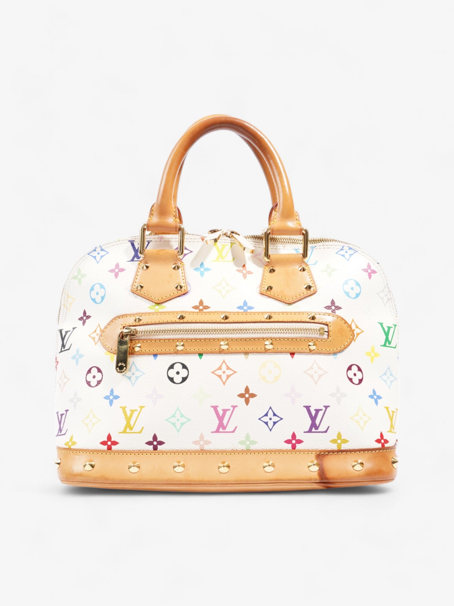 Louis Vuitton Alma  White / Multicolour  Canvas PM