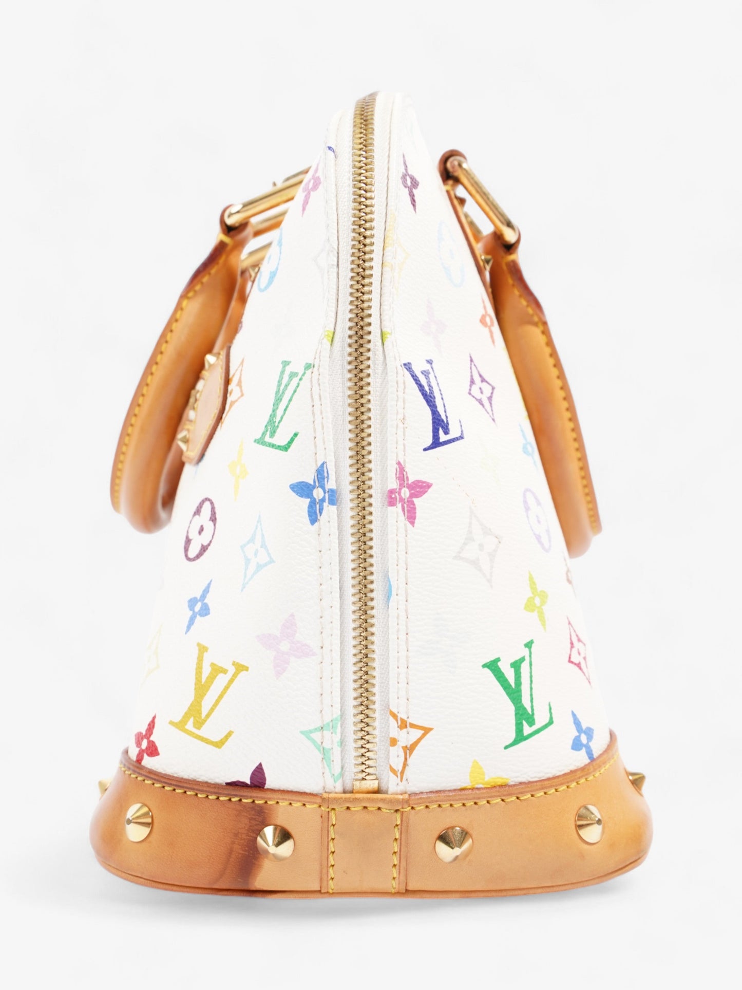 Louis Vuitton Alma  White / Multicolour  Canvas PM