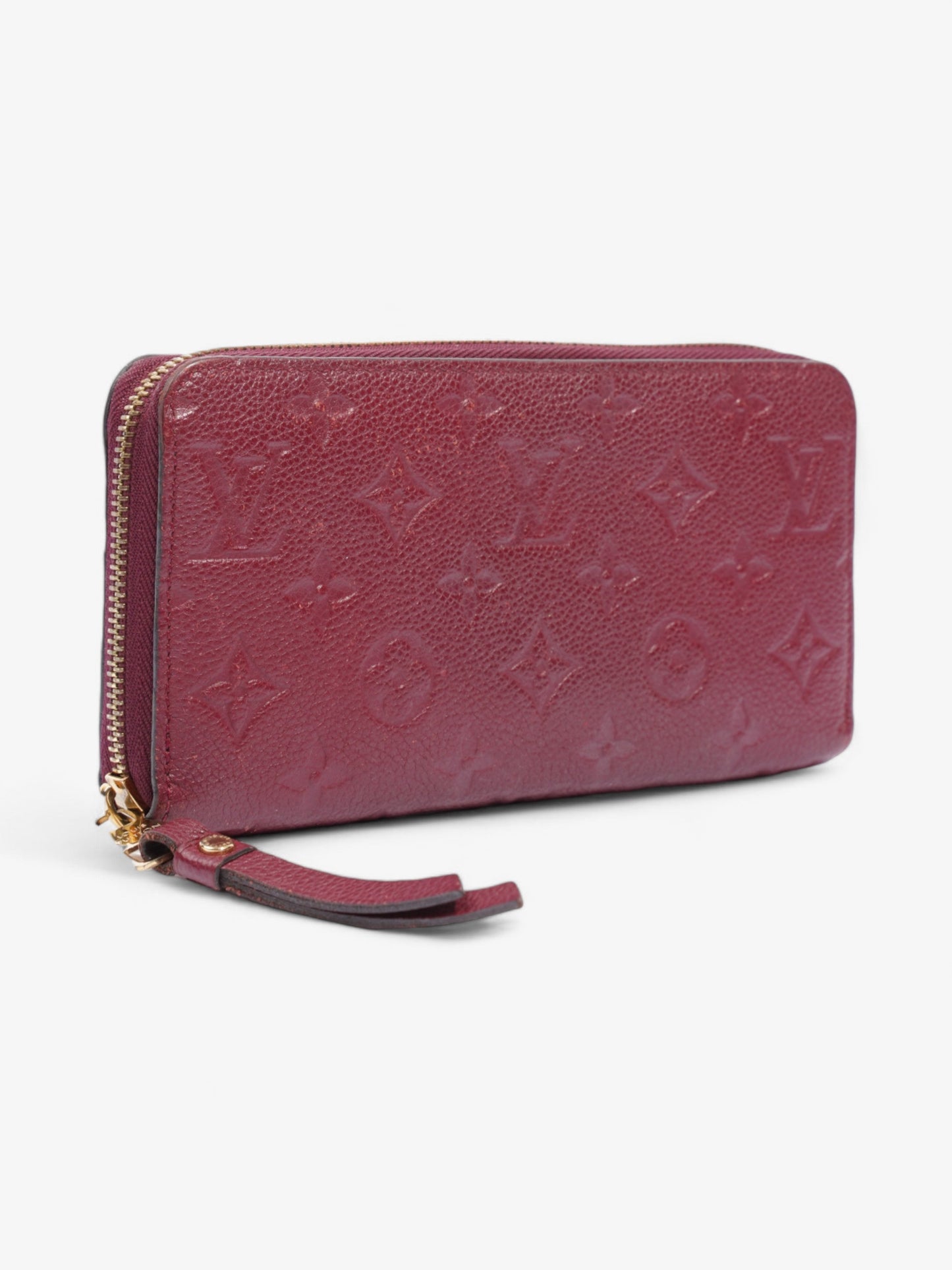 Louis Vuitton Zippy Wallet Maroon  Empreinte Leather