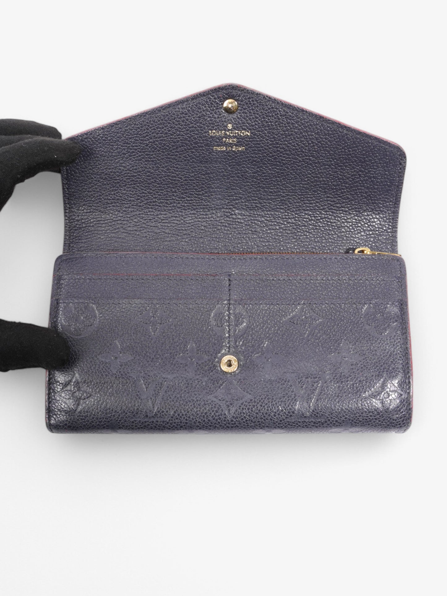 Louis Vuitton Sarah Wallet Black Empreinte Leather