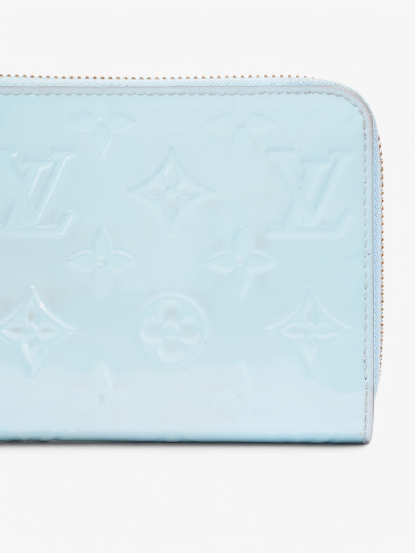 Louis Vuitton Zippy Wallet Baby Blue Vernis Leather
